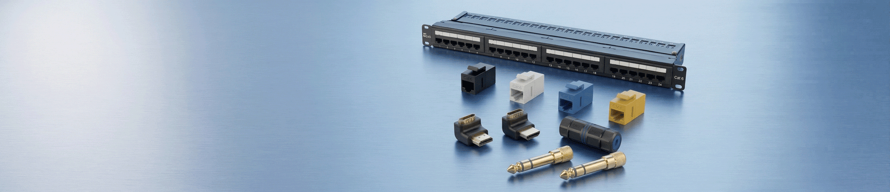 Network cabling products including data cables, patch panel, keystone jack, ethernet wall plate, and patch cable for efficient connectivity