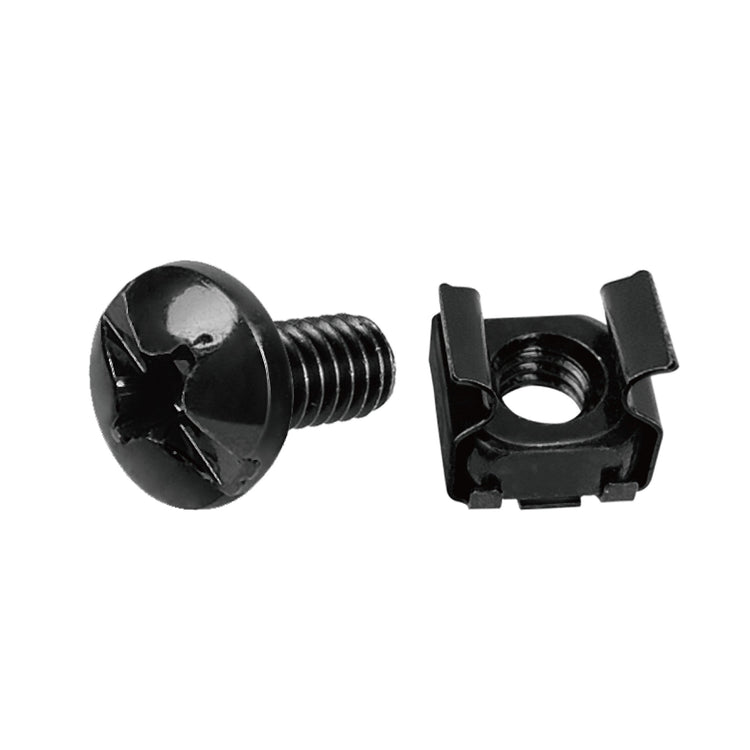 Tecmojo Rack Mount Screws - M6 Cage Nuts and Screws 1/2inch, Made to Use with Network Racks, Enclosures and Cabinets (25 Pack)