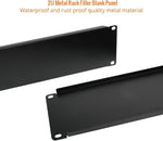 Tecmojo 2U Blank Panel,Rack Mount Plate for 19inch Server Rack,Network Rack,Enclosures and Cabinets,Solid,Black(2 Pack)
