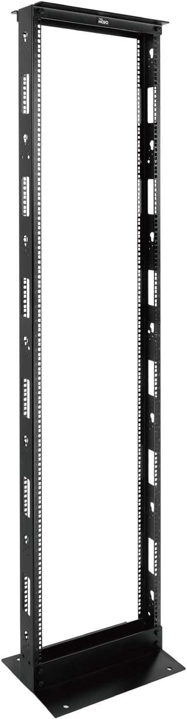 Tecmojo 45U 2-Post Open Frame Server Rack 19" Network, Server, AV, Data & IT Equipment, Telecom & Patch Panel Mount, 1763 lbs Capacity, Black