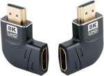 Tecmojo 8K HDMI Coupler, HDMI 2.1 Female to Female Connector Extender Gold-Plated High-Speed, Support 8K@60Hz / 4K@120Hz for Laptop, PC, Monitor, Projector, Roku TV, 2 Pack, Grey