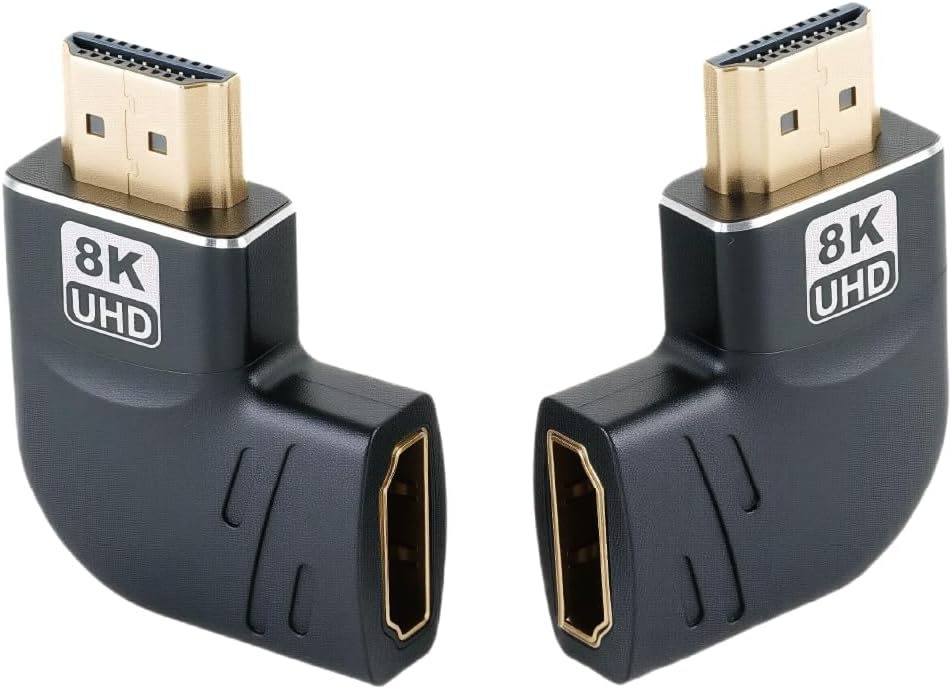 Tecmojo 8K HDMI Coupler, HDMI 2.1 Female to Female Connector Extender Gold-Plated High-Speed, Support 8K@60Hz / 4K@120Hz for Laptop, PC, Monitor, Projector, Roku TV, 2 Pack, Grey