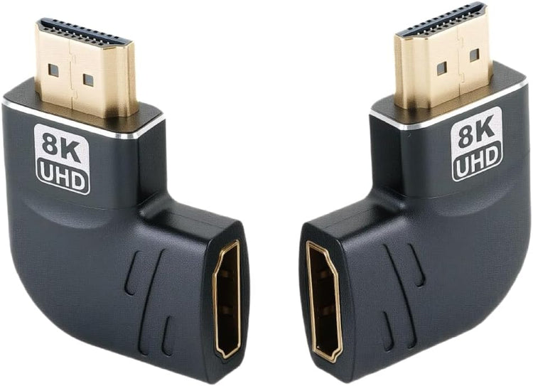 Tecmojo 8K HDMI Coupler, HDMI 2.1 Female to Female Connector Extender Gold-Plated High-Speed, Support 8K@60Hz / 4K@120Hz for Laptop, PC, Monitor, Projector, Roku TV, 2 Pack, Grey