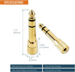Tecmojo 2 Pack Audio Y Cable 3.5mm Female to 2 RCA Splitter Male Audio Y Cable, Gold Plated Adapter for TV, Smartphones, Record Player, MP3, Tablets, Speakers, Home Theater