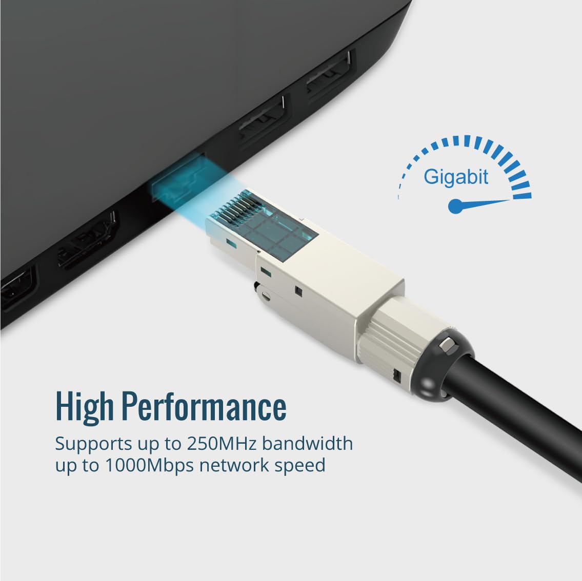 Tecmojo CAT8 S/FTP 20M, 40Gigabit LAN Ethernet Network Bulk Cable Pure Copper Conductor 22AWG with 40% Copper Braiding Shielding LSZH Dca, Yellow, with Cable Tool, RJ45 Connectors & Keystone Jacks