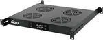 Tecmojo 1U 19'' Rack Mounted Fan Shelf with 4 Fans, Fan Tray with Adjustable Rail for Different Depth, for Cooling 19inch AV and Network Data Racks