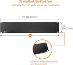 Tecmojo 2U Blank Panel,Rack Mount Plate for 19inch Server Rack,Network Rack,Enclosures and Cabinets,Solid,Black(2 Pack)