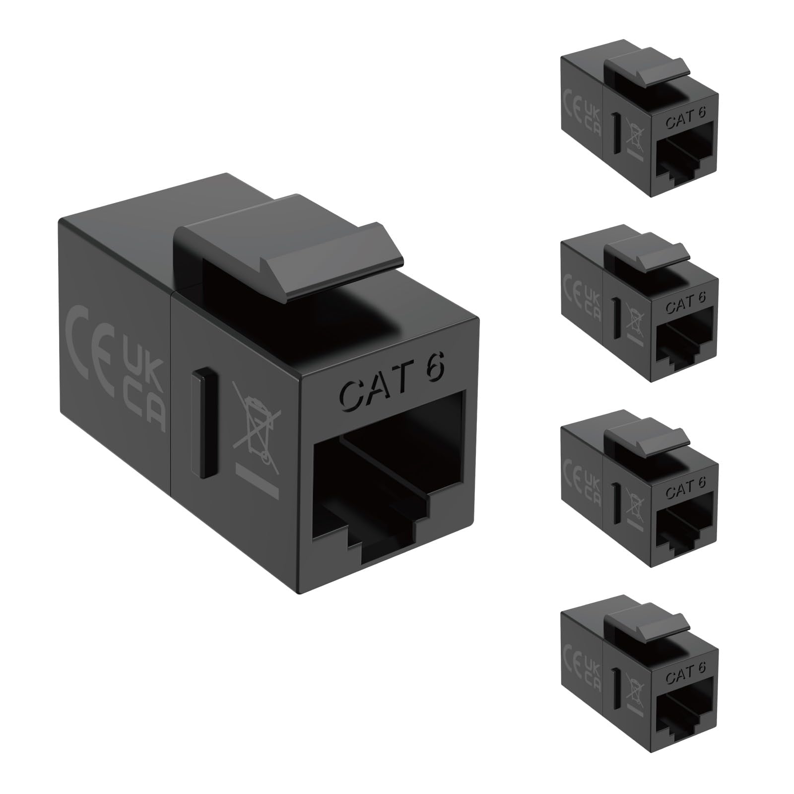 Tecmojo Keystone Coupler Cat6 UTP (Cat6 Black 25pack)