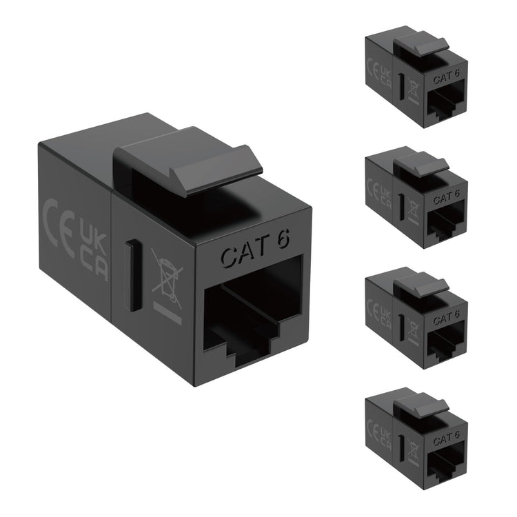 Tecmojo Keystone Coupler Cat6 UTP (Cat6 Black 25pack)
