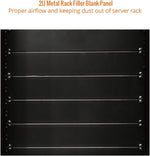 Tecmojo 2U Blank Panel,Rack Mount Plate for 19inch Server Rack,Network Rack,Enclosures and Cabinets,Solid,Black(2 Pack)