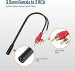 Tecmojo 2 Pack Audio Y Cable 3.5mm Female to 2 RCA Splitter Male Audio Y Cable, Gold Plated Adapter for TV, Smartphones, Record Player, MP3, Tablets, Speakers, Home Theater