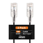 Tecmojo Ultra Slim 12 Pack,0.5M CAT6A Ethernet Patch Cable,UTP 10 Gigabit LAN Network Cable,30AWG LSZH RJ45 Patch Cord,Blue