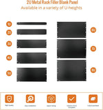 Tecmojo 2U Blank Panel,Rack Mount Plate for 19inch Server Rack,Network Rack,Enclosures and Cabinets,Solid,Black(2 Pack)