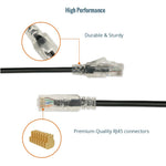 Tecmojo Ethernet Patch Cable 0.5M, 6 Pack, CAT6 UTP Gigabit LAN Network Cable, Pure Copper LSZH RJ45 Snag-Free Patch Cord Black