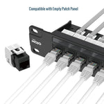 Tecmojo CAT6 unshielded keystone jack Gigabit (12, Black, CAT6)