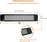 Tecmojo 2U Blank Panel,Rack Mount Plate for 19inch Server Rack,Network Rack,Enclosures and Cabinets,Vented,Black(2 Pack)