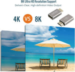 Tecmojo 8K HDMI Coupler, HDMI 2.1 Female to Female Connector Extender Gold-Plated High-Speed, Support 8K@60Hz / 4K@120Hz for Laptop, PC, Monitor, Projector, Roku TV, 2 Pack, Grey