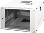 Tecmojo 9RU Wall Mount Network Cabinet, Data Server Rack Enclosure with Lockable Mesh Door and Side Panels, 50 kg /110 lbs Max Loading, 450 mm Deep, for 19 inches IT Equipment, Black