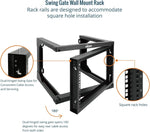 Tecmojo 6U Wall Mount Rack, Open Frame Server Rack, Network Rack for 19inch Computer/AV/Data/IT/Media Equipment, 18inch Depth, Swing Gate (6U/18inch Depth)
