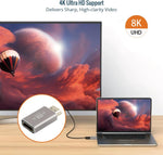 Tecmojo 8K HDMI Coupler, HDMI 2.1 Female to Female Connector Extender Gold-Plated High-Speed, Support 8K@60Hz / 4K@120Hz for Laptop, PC, Monitor, Projector, Roku TV, 2 Pack, Grey