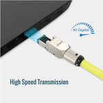 Tecmojo CAT8 S/FTP 20M, 40Gigabit LAN Ethernet Network Bulk Cable Pure Copper Conductor 22AWG with 40% Copper Braiding Shielding LSZH Dca, Yellow, with Cable Tool, RJ45 Connectors & Keystone Jacks