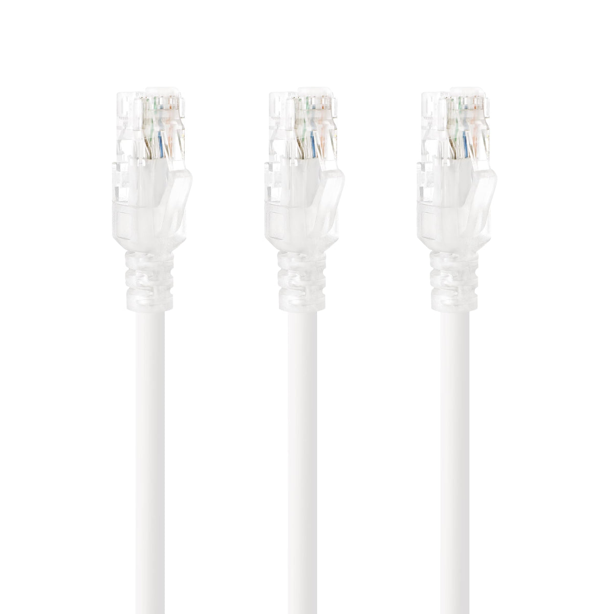 Tecmojo Ethernet Patch Cable 0.5M 6Pack, CAT6A UTP 10 Gigabit LAN Network Cable, Pure Copper LSZH RJ45 Snag-Free Patch Cord, White RAL9003