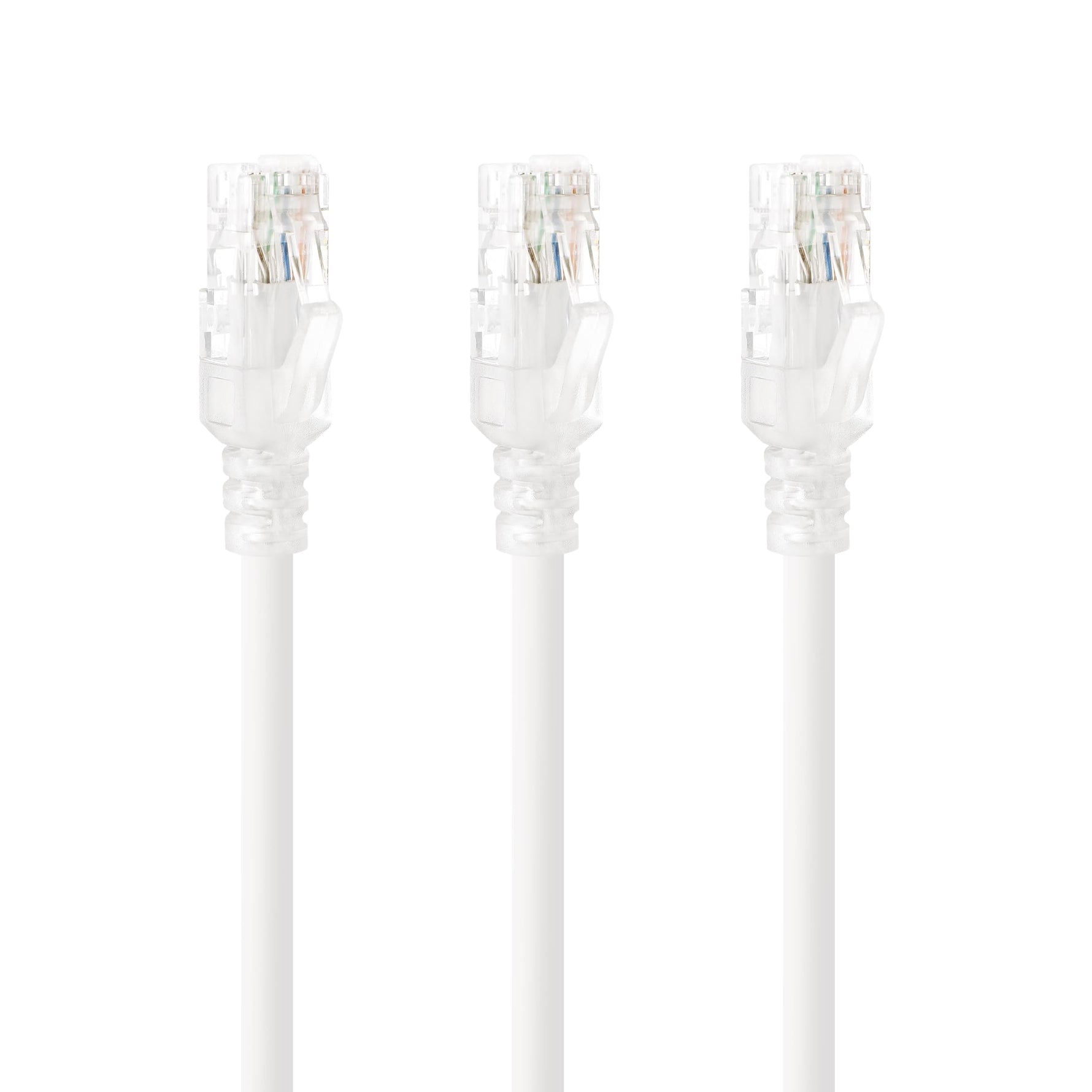 Tecmojo Ethernet Patch Cable 0.5M 6Pack, CAT6A UTP 10 Gigabit LAN Network Cable, Pure Copper LSZH RJ45 Snag-Free Patch Cord, White RAL9003