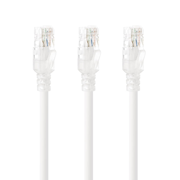 Tecmojo Ethernet Patch Cable 0.5M 6Pack, CAT6A UTP 10 Gigabit LAN Network Cable, Pure Copper LSZH RJ45 Snag-Free Patch Cord, White RAL9003