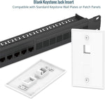 Tecmojo Blank Keystone Jack Insert (Black 25pack)