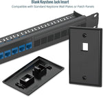 Tecmojo Blank Keystone Jack Insert (Black 25pack)