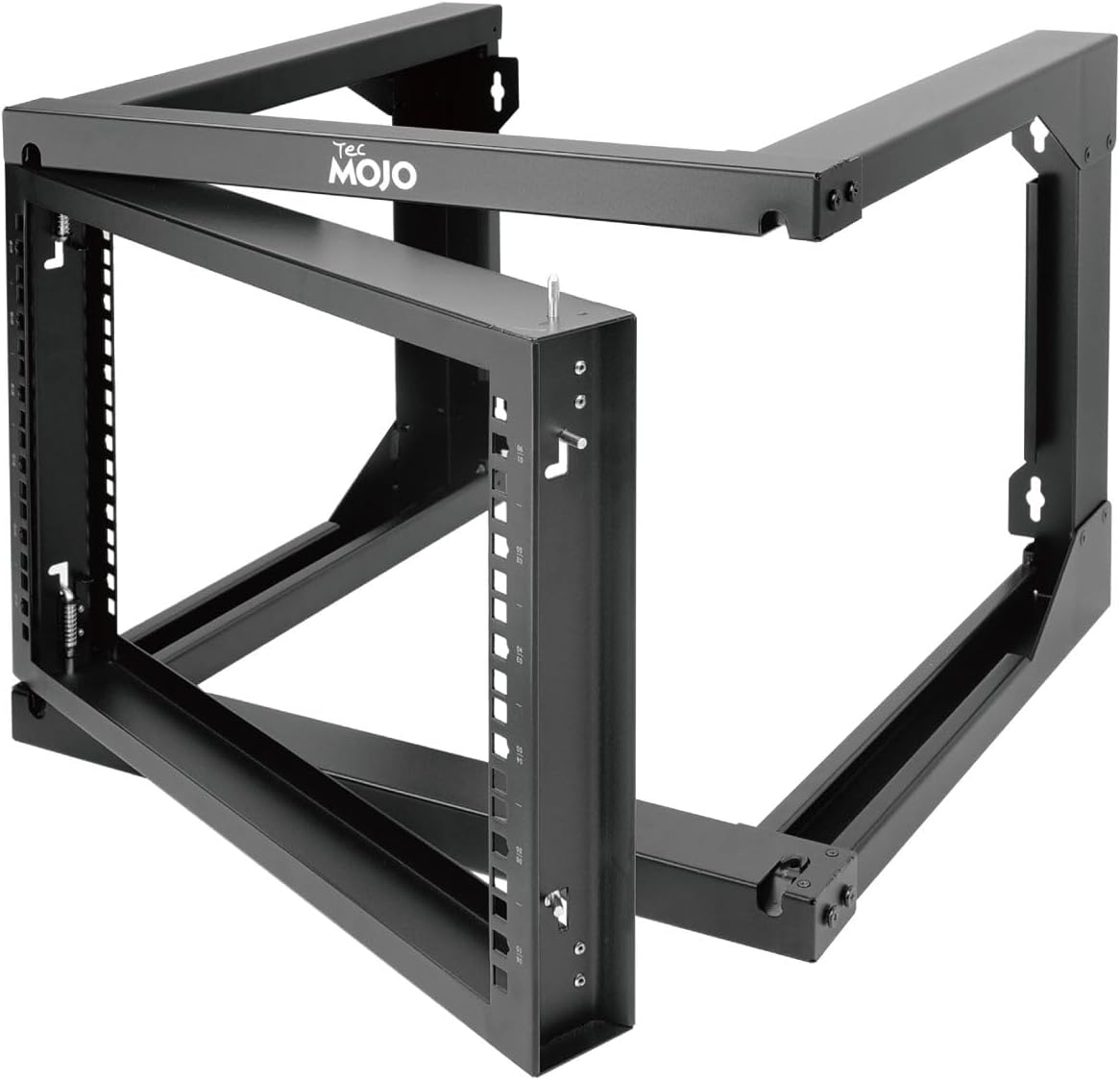 Tecmojo 6U Wall Mount Rack, Open Frame Server Rack, Network Rack for 19inch Computer/AV/Data/IT/Media Equipment, 18inch Depth, Swing Gate (6U/18inch Depth)