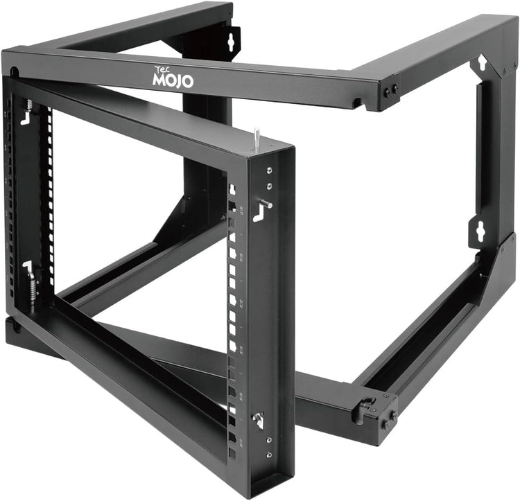 Tecmojo 6U Wall Mount Rack, Open Frame Server Rack, Network Rack for 19inch Computer/AV/Data/IT/Media Equipment, 18inch Depth, Swing Gate (6U/18inch Depth)
