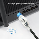 Tecmojo Ethernet Patch Cable 0.5M, 6 Pack, CAT6 UTP Gigabit LAN Network Cable, Pure Copper LSZH RJ45 Snag-Free Patch Cord Black