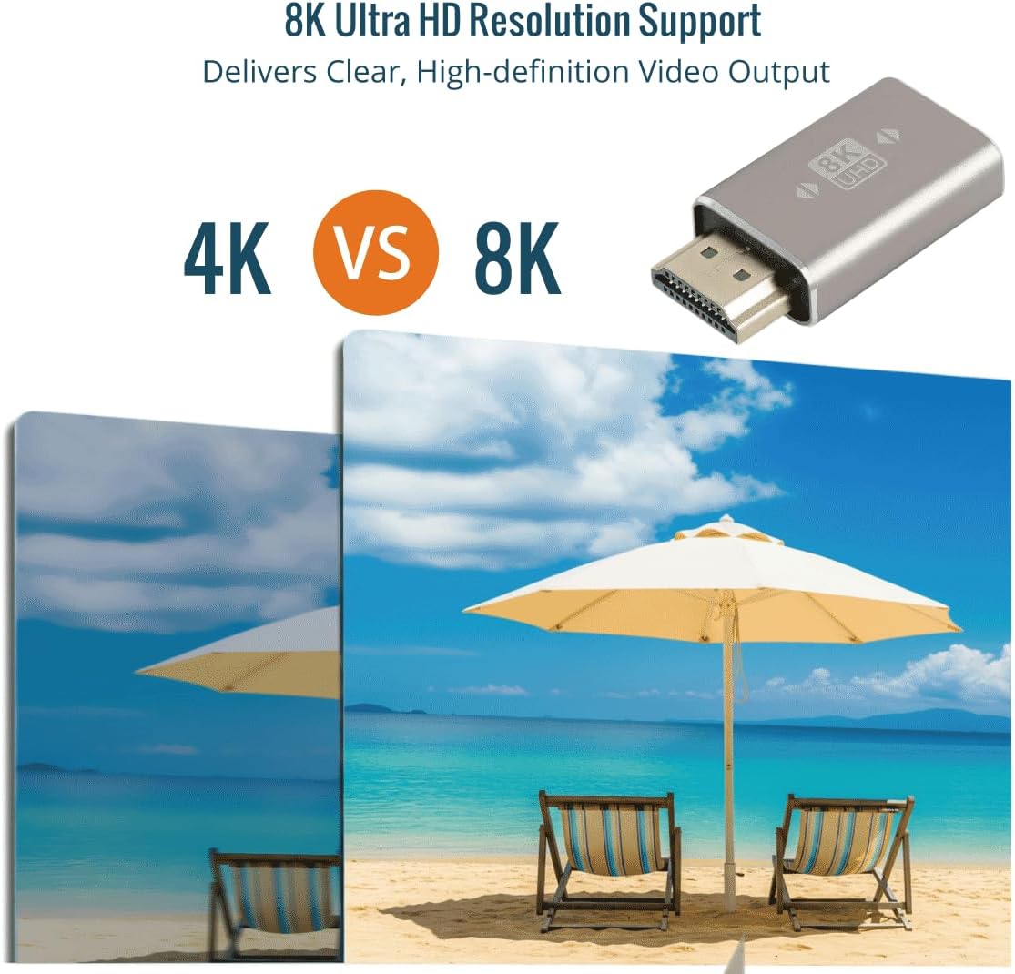 Tecmojo 8K HDMI Coupler, HDMI 2.1 Female to Female Connector Extender Gold-Plated High-Speed, Support 8K@60Hz / 4K@120Hz for Laptop, PC, Monitor, Projector, Roku TV, 2 Pack, Grey
