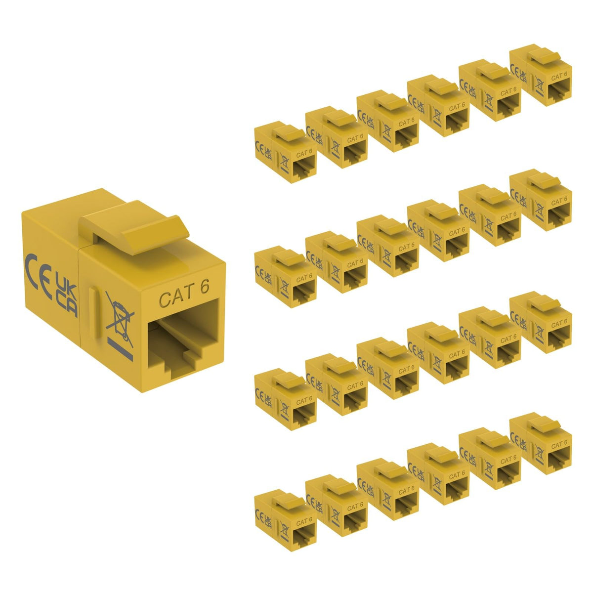 Tecmojo Keystone Coupler Cat6 UTP (Cat6 Black 25pack)