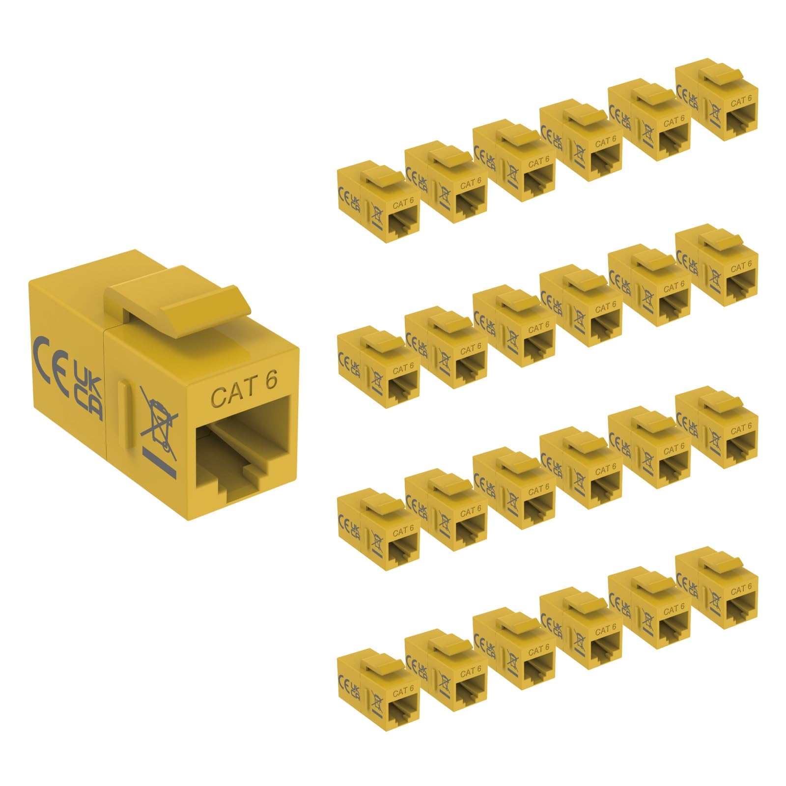 Tecmojo Keystone Coupler Cat6 UTP (Cat6 Black 25pack)