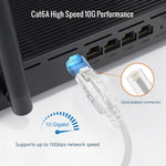 Tecmojo Cat6A Ethernet Cable, 1m Patch Cable 6 Pack 30AWG Ultra Thin 10 Gbps RJ45 Pure Copper Core LSZH Network Patch Cord for Router Modem Patch Panel Faster Than Cat6 Cat5e and Cat5, Black