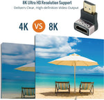 Tecmojo HDMI Adapter & Coupler Type (8K Angled Male to Female)