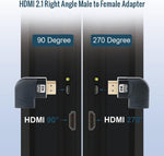 Tecmojo 8K HDMI Coupler, HDMI 2.1 Female to Female Connector Extender Gold-Plated High-Speed, Support 8K@60Hz / 4K@120Hz for Laptop, PC, Monitor, Projector, Roku TV, 2 Pack, Grey