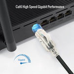 Tecmojo Ethernet Patch Cable 0.5M, 6 Pack, CAT6 UTP Gigabit LAN Network Cable, Pure Copper LSZH RJ45 Snag-Free Patch Cord Black
