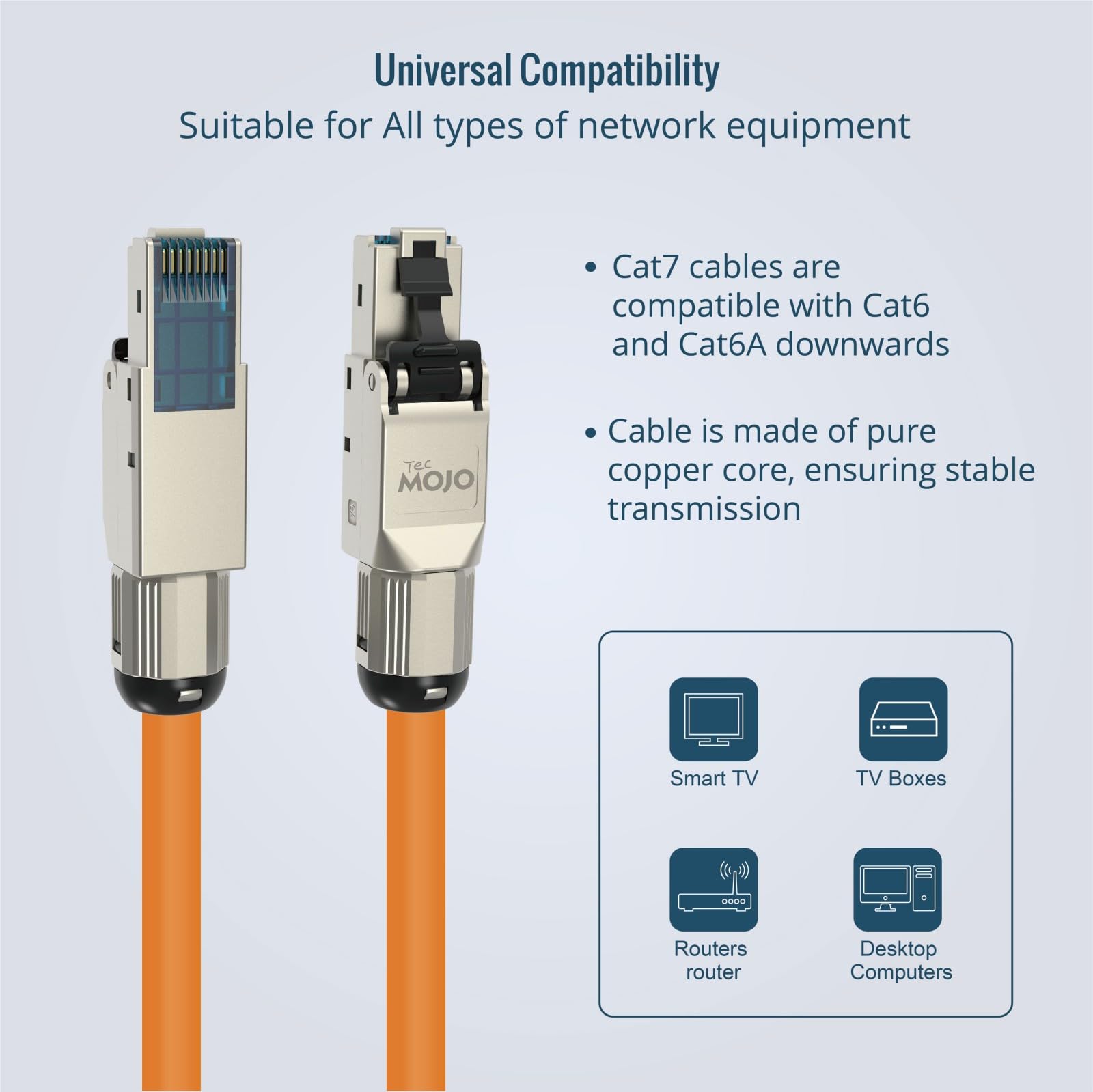Tecmojo CAT8 S/FTP 20M, 40Gigabit LAN Ethernet Network Bulk Cable Pure Copper Conductor 22AWG with 40% Copper Braiding Shielding LSZH Dca, Yellow, with Cable Tool, RJ45 Connectors & Keystone Jacks