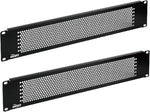 Tecmojo 2U Blank Panel,Rack Mount Plate for 19inch Server Rack,Network Rack,Enclosures and Cabinets,Vented,Black(2 Pack)