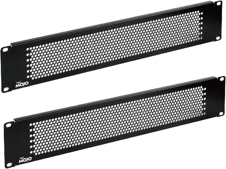 Tecmojo 2U Blank Panel,Rack Mount Plate for 19inch Server Rack,Network Rack,Enclosures and Cabinets,Vented,Black(2 Pack)