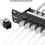 Tecmojo CAT6A Unshielded keystone jack 10Gigabit (12, Black)