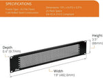 Tecmojo 2U Blank Panel,Rack Mount Plate for 19inch Server Rack,Network Rack,Enclosures and Cabinets,Vented,Black(2 Pack)