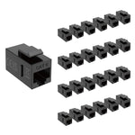 Tecmojo Keystone Coupler Cat6 UTP (Cat6 Black 25pack)
