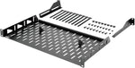 Tecmojo 1U Rack Shelf,19 inch Rack Shelf 8 inch Depth, Rack Mount Shelf, Server Rack Shelf and Network shelf with Anti-Slip Stops, 55lbs(25KG) Capacity of Vented 1U Shelf,No Lip(2 Pack)