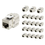 Tecmojo CAT6 Shielded keystone jack Gigabit (12, Silver, CAT6)