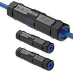 Tecmojo 6 Pack Waterproof Cat 6 RJ45 Connector, IP68 120mm Length Cat 6/Cat 5E/Cat 5 Shielded Waterproof RJ45 Coupler Outdoor Cable Extender for Outdoor Ethernet LAN Cable