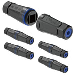Tecmojo 5 Pack Blank Waterproof Connector, IP68 132mm Length Empty Waterproof Coupler Outdoor Cable Extender for Outdoor Ethernet LAN Cable